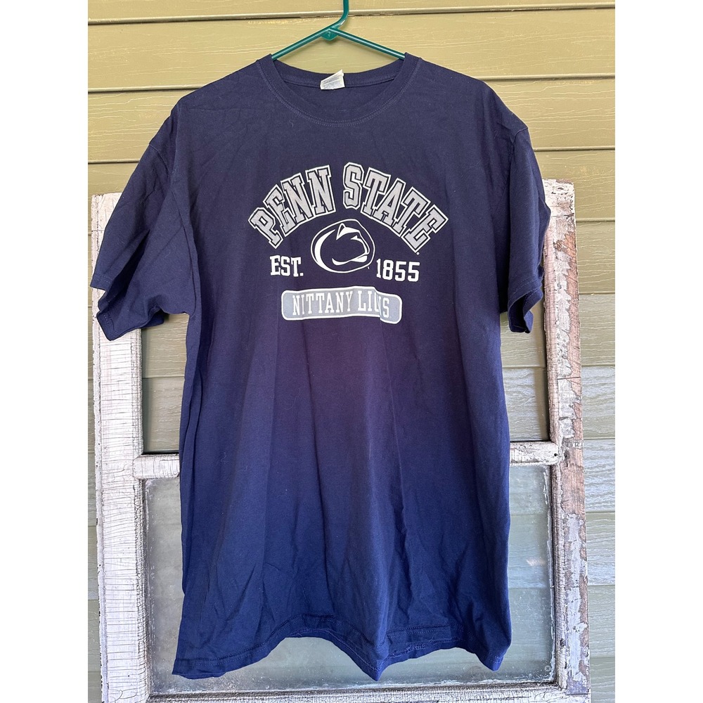 Jerzees Penn State Nittany Lions Graphic T-Shirt Navy Blue Mens XL 100% Cotton